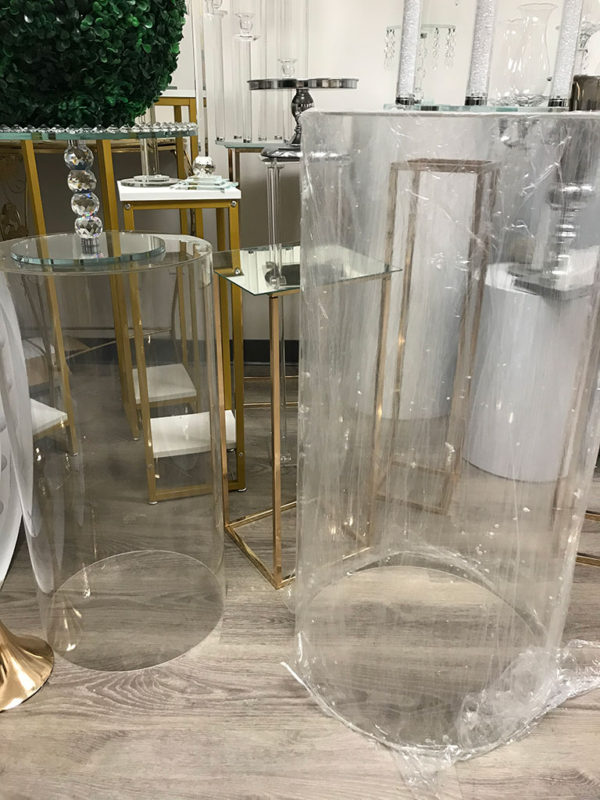 Round Acrylic Clear Plinths