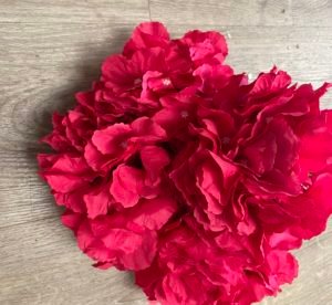 Silk Hydrangea Flowers with 6 Big Heads (Magenta)