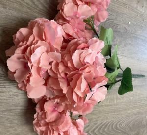 Silk Hydrangea Flowers with 6 Big Heads (Pink)