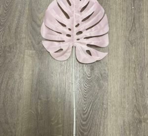 Artificial Monstera Deliciosa Palm Leaf (Pink)