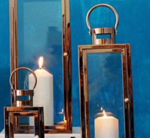 Rose Gold Table Lantern II